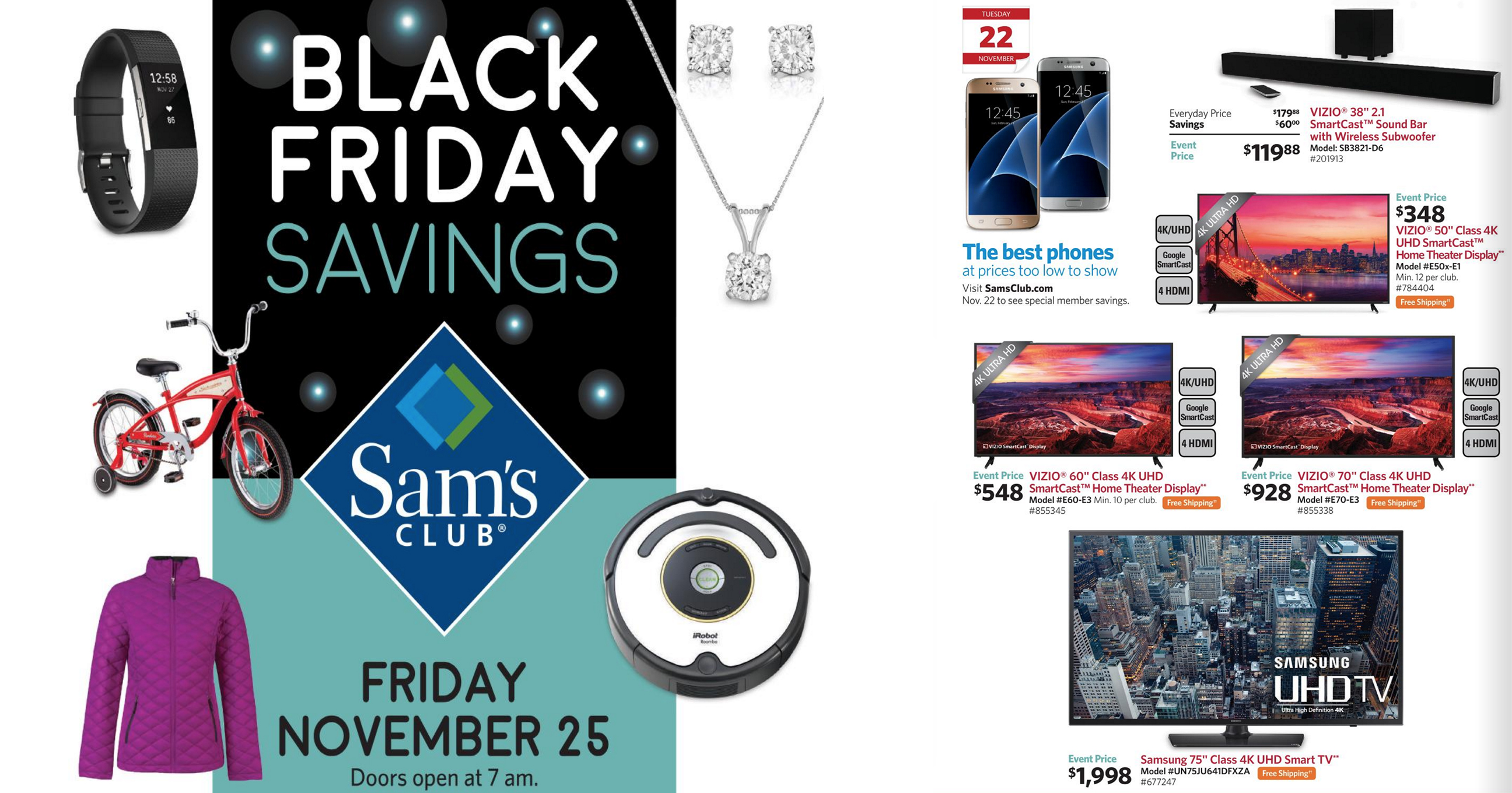 Sam's Club details its Black Friday plans plus a look at an oneday sale that nets 175
