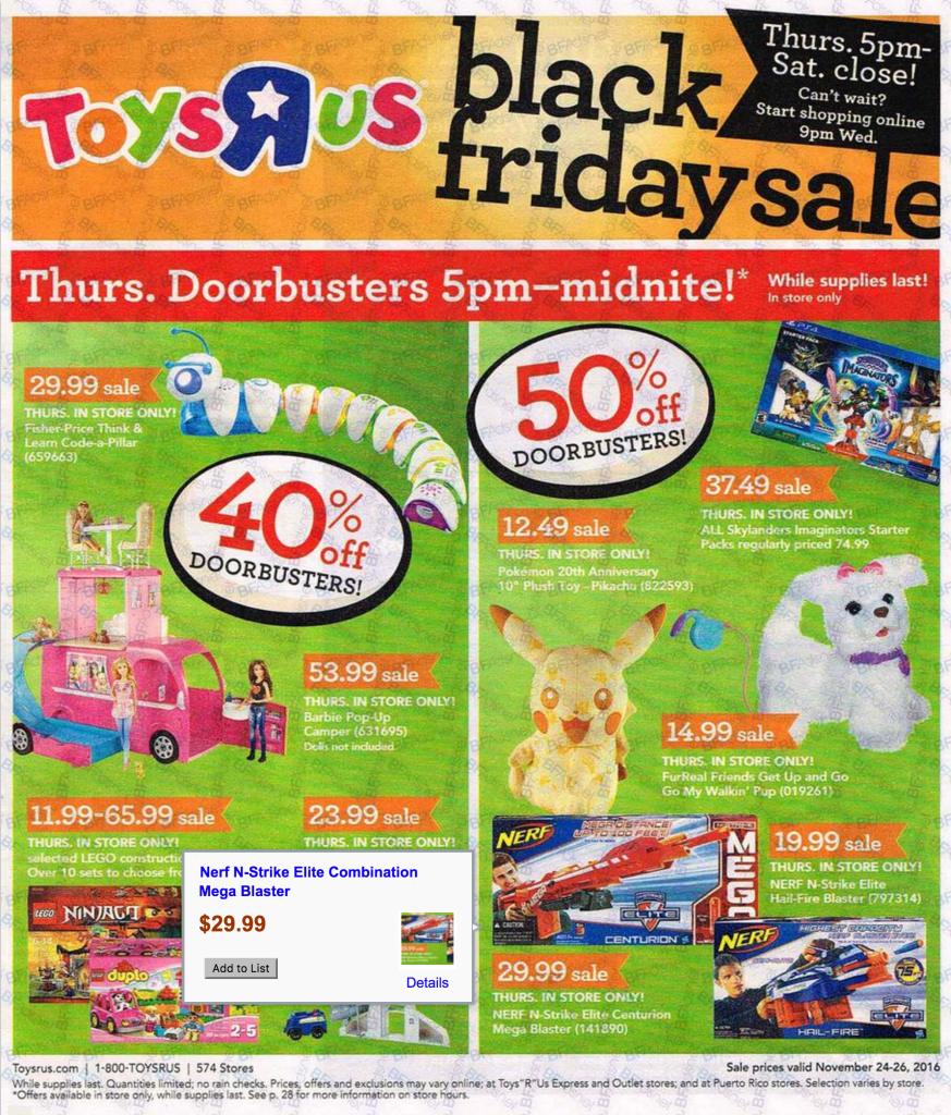 Toys R Us Black Friday 2016: Xbox One S/PS4 Slim Bundles $250, iPod ...