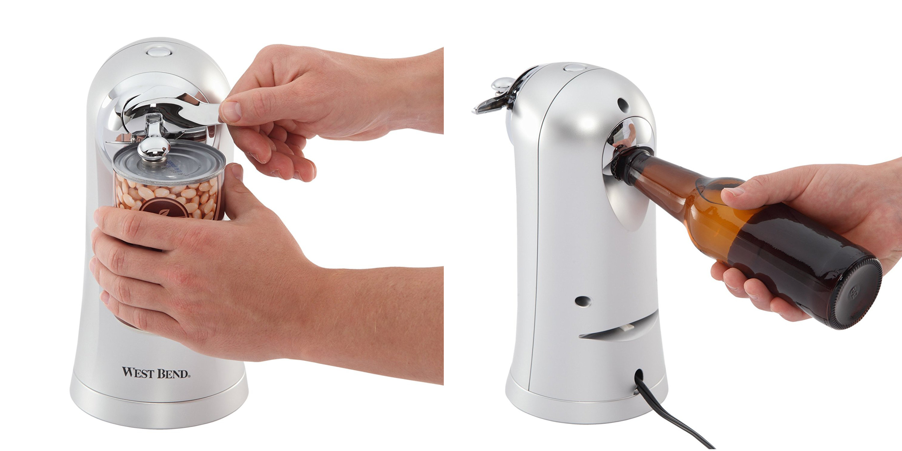 This West Bend Electric Can Opener can sharpen knives and open