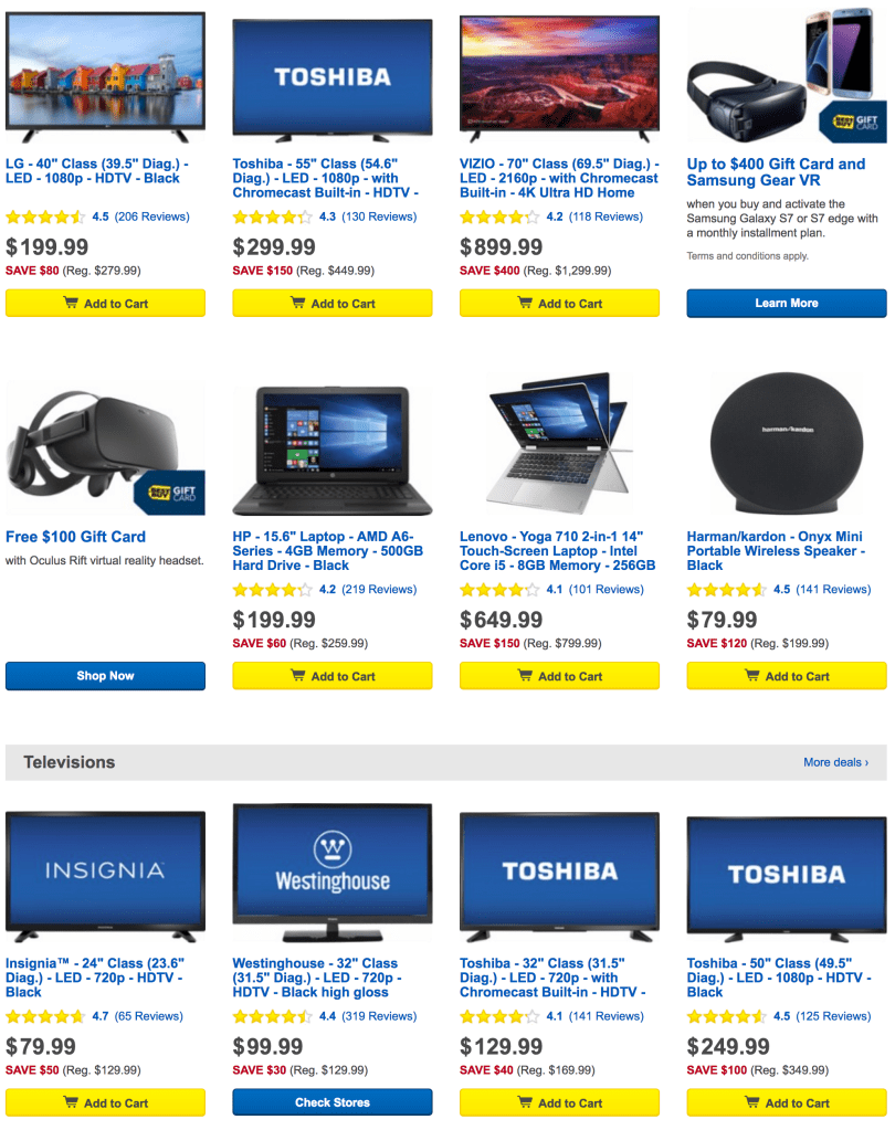 Pick up a new TV at Best Buy's last minute gift sale Toshiba 50inch