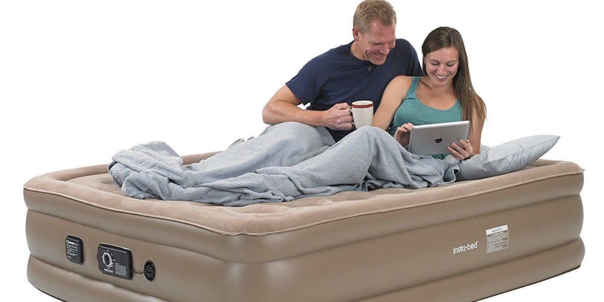 insta bed raised queen headboard air bed mattress