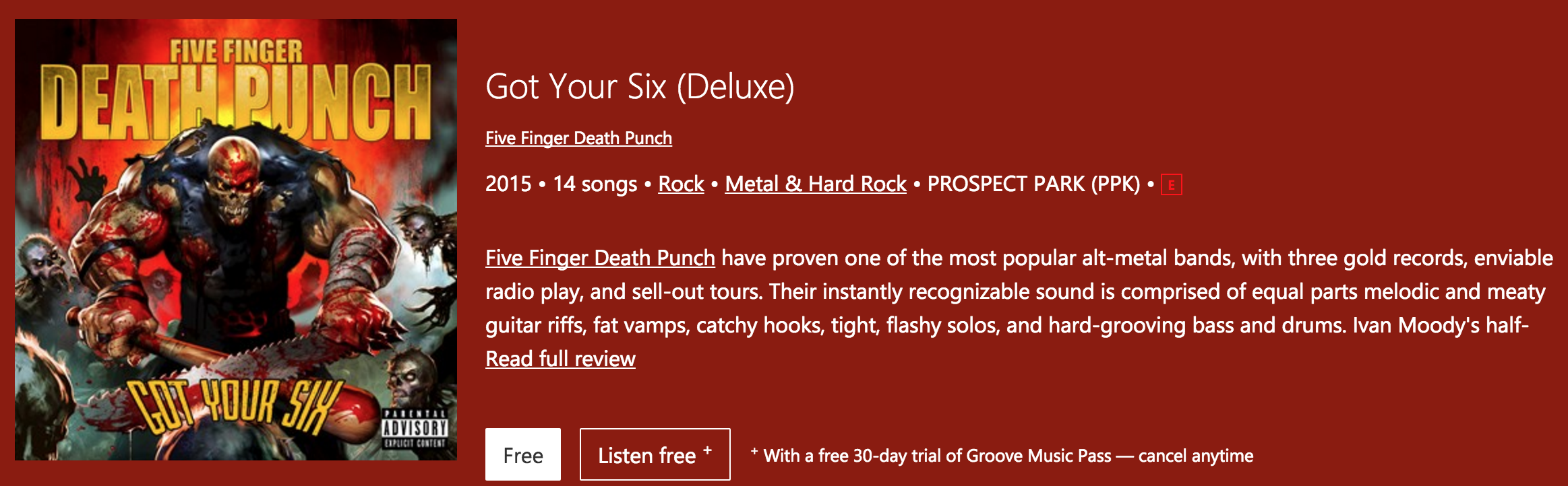 five finger death punch got your six free mp3 download