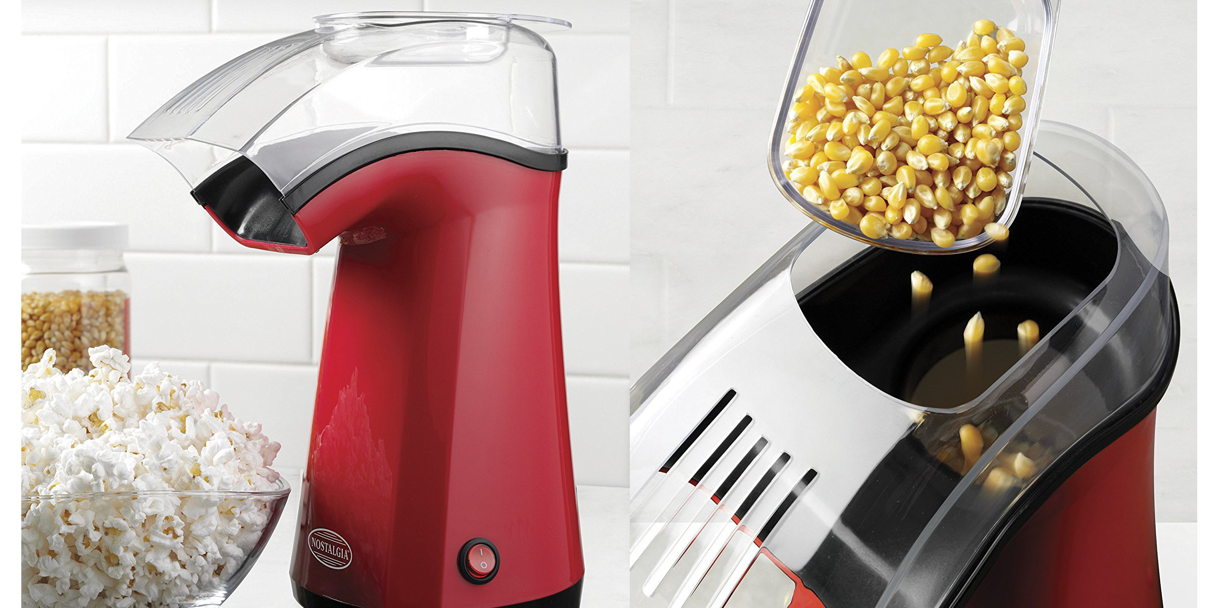 Make oilfree popcorn at home with this Nostalgia 16Cup Air Popper