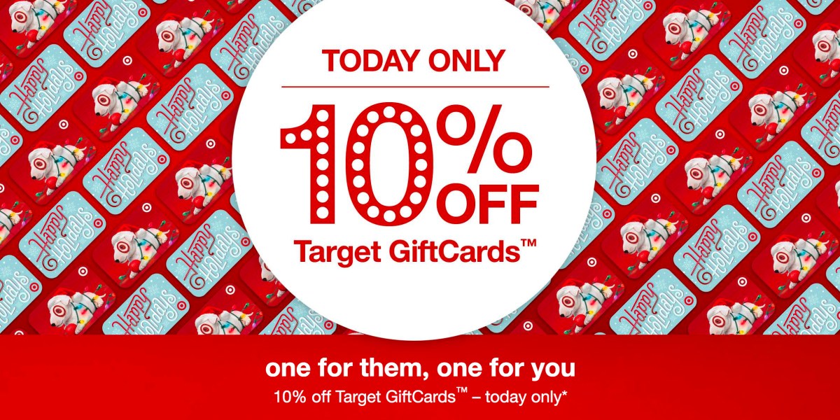 Today only, save 10 on Target gift cards with email, mail or mobile