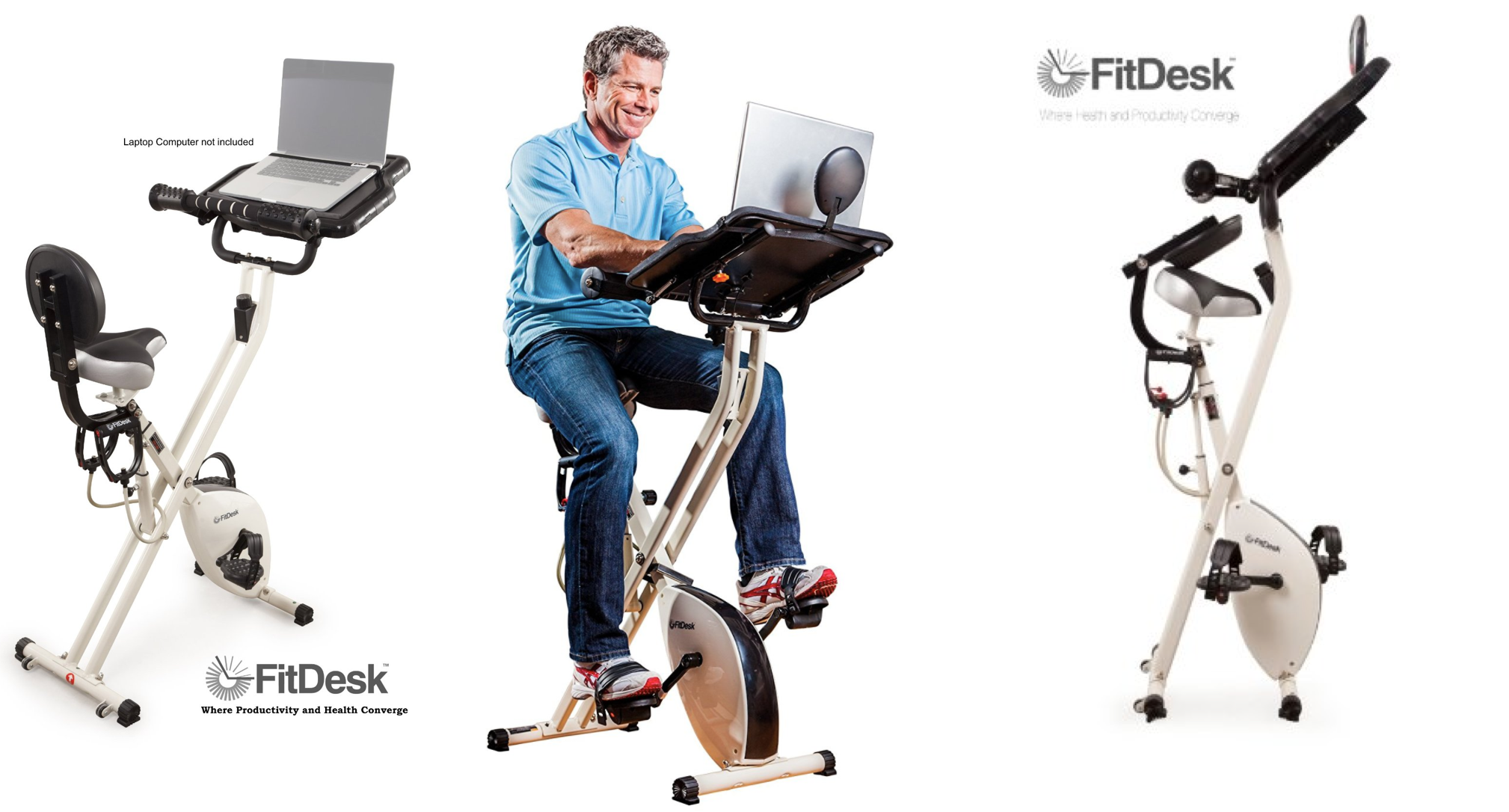 Keep that resolution with this 197 FitDesk 2.0 Desk Exercise Bike with Massage Bar