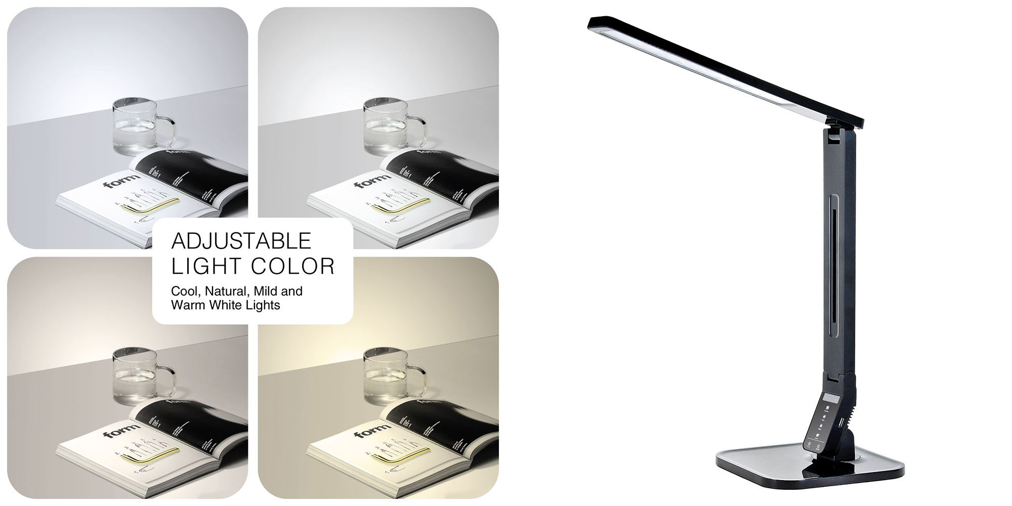 Tenergy's bestselling 11W LED Desk Lamp includes a builtin USB