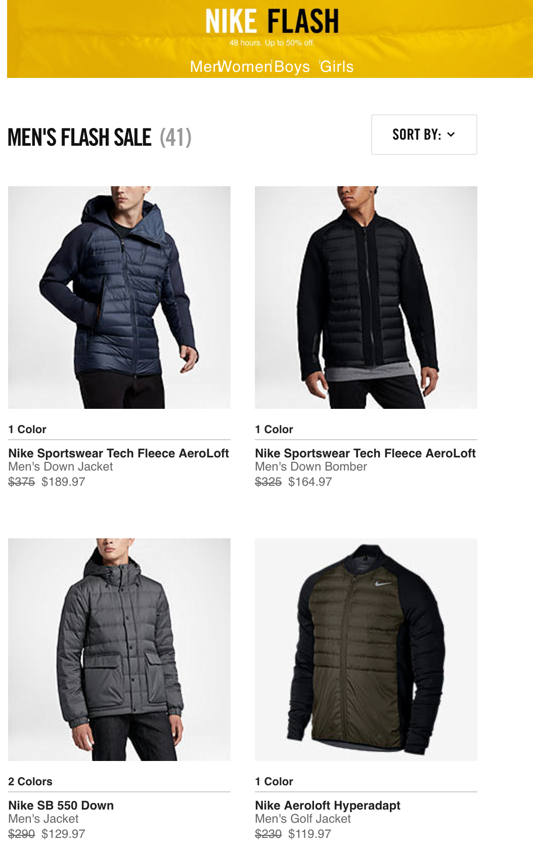 nike flash sale today