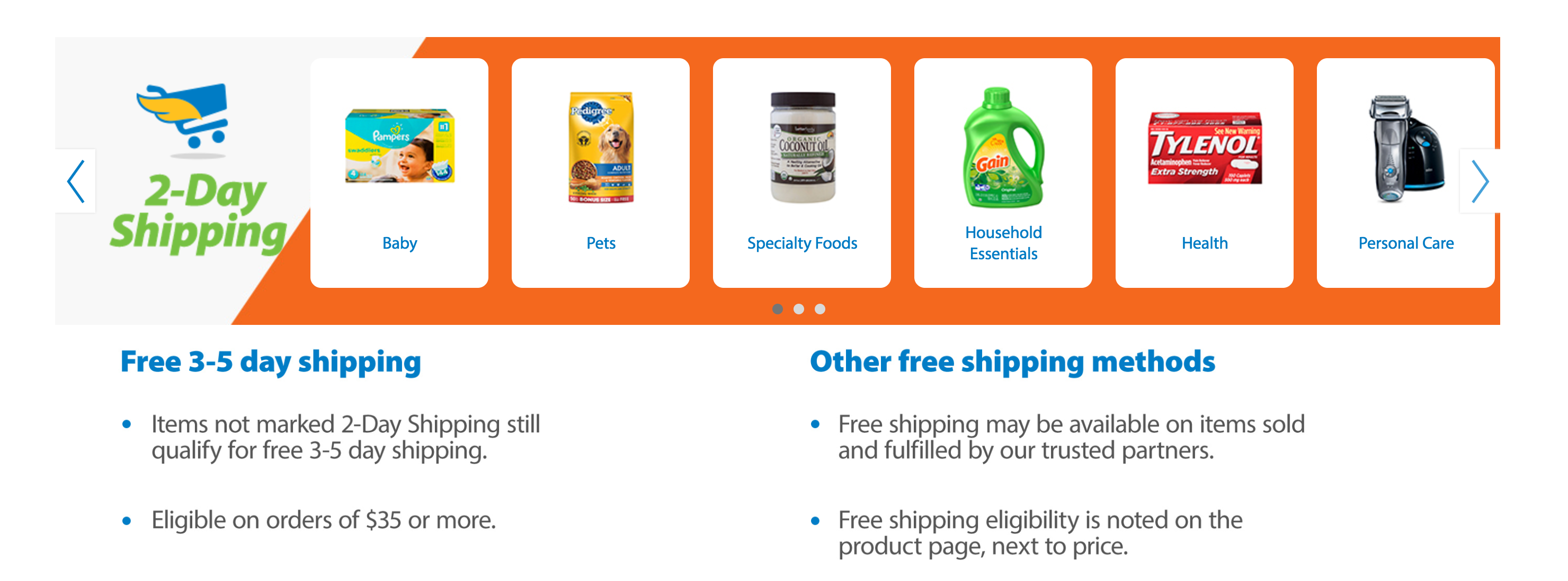 Walmart is now offering free 2day shipping on orders over 35 with no