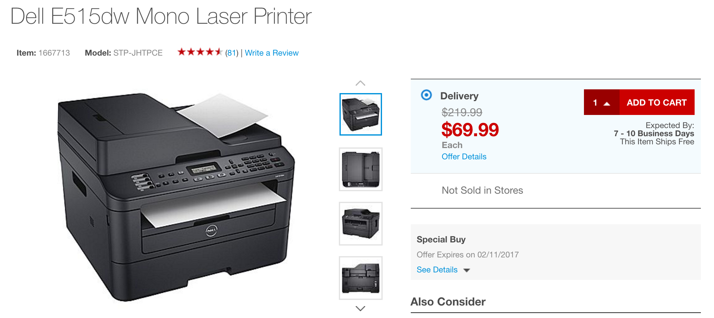 Dell's AllinOne Laser Printer with AirPrint goes to 70 shipped at