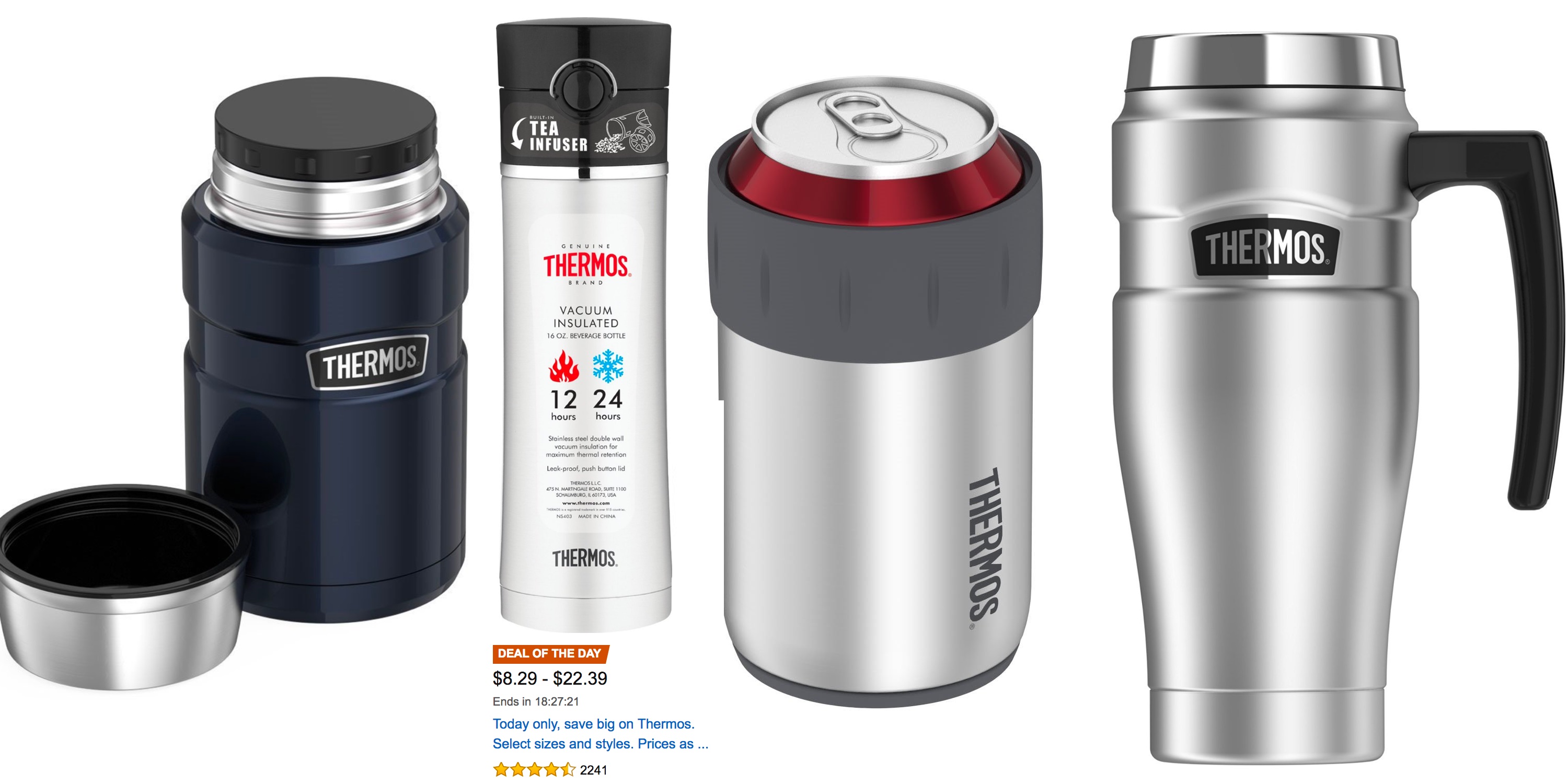 Today's the day to stock up on Thermos insulated bottles, mugs, food