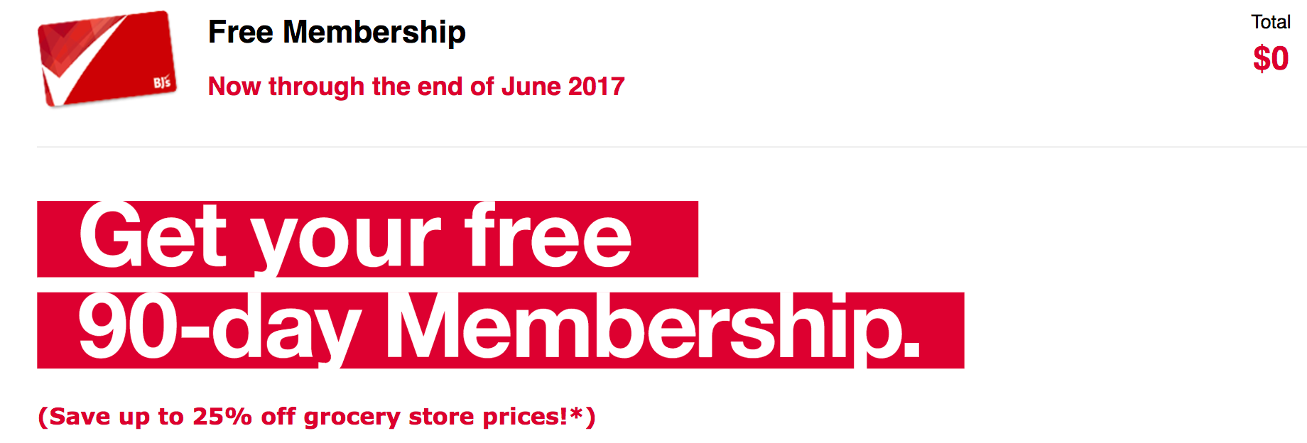 Get a free BJ's Wholesale Club 90day trial membership and save on