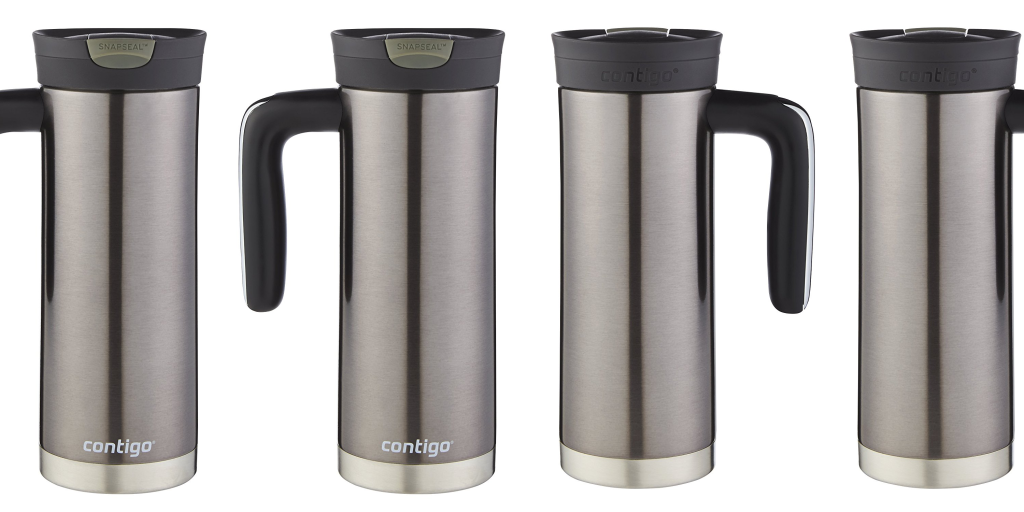 Contigo Snapseal Superior Stainless Steel Travel Mug with Handle, 20 Oz.,  Gunmetal