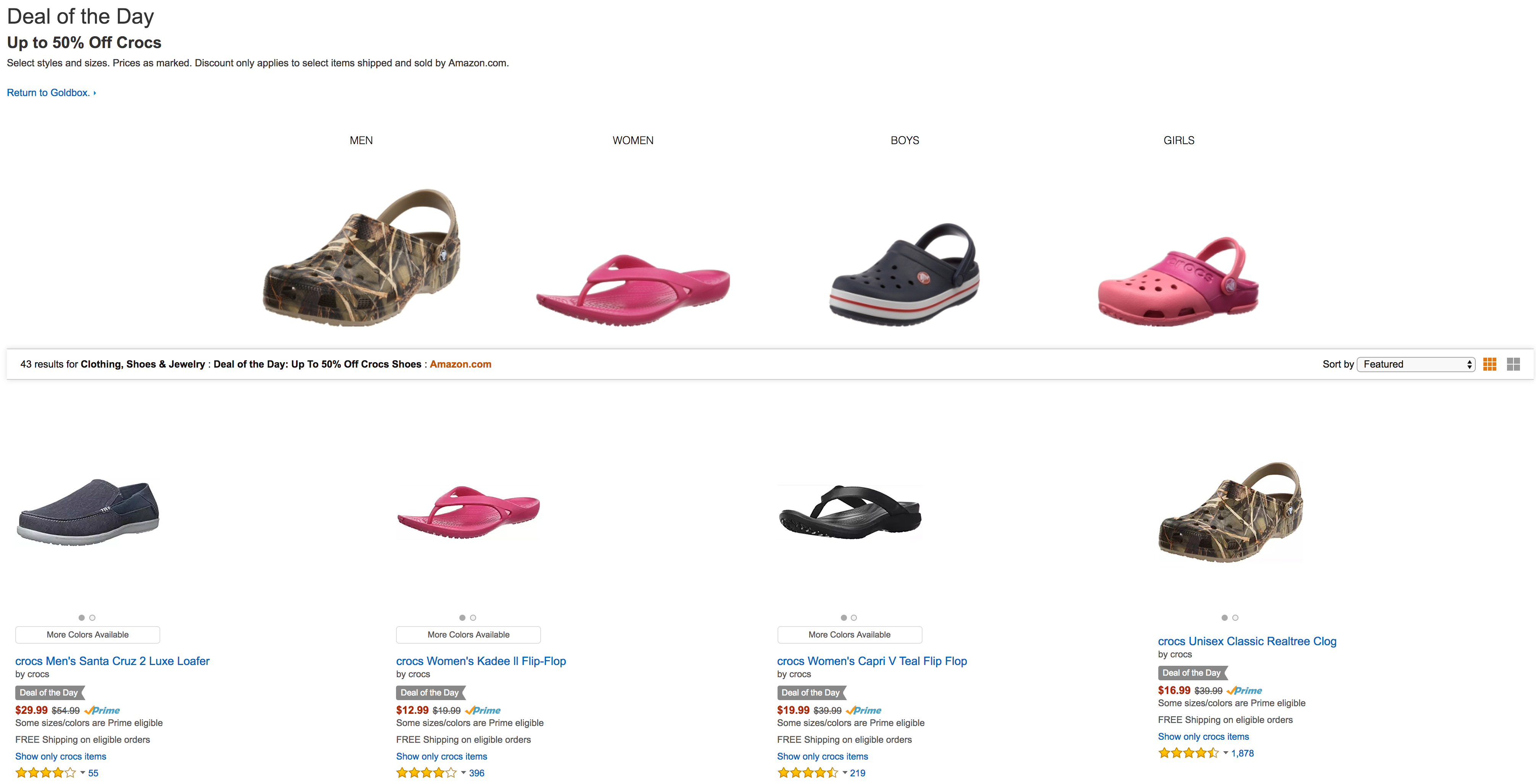 Amazon offers up to 50% off in its 1-Day Crocs Sale: Leather Flip-Flops ...