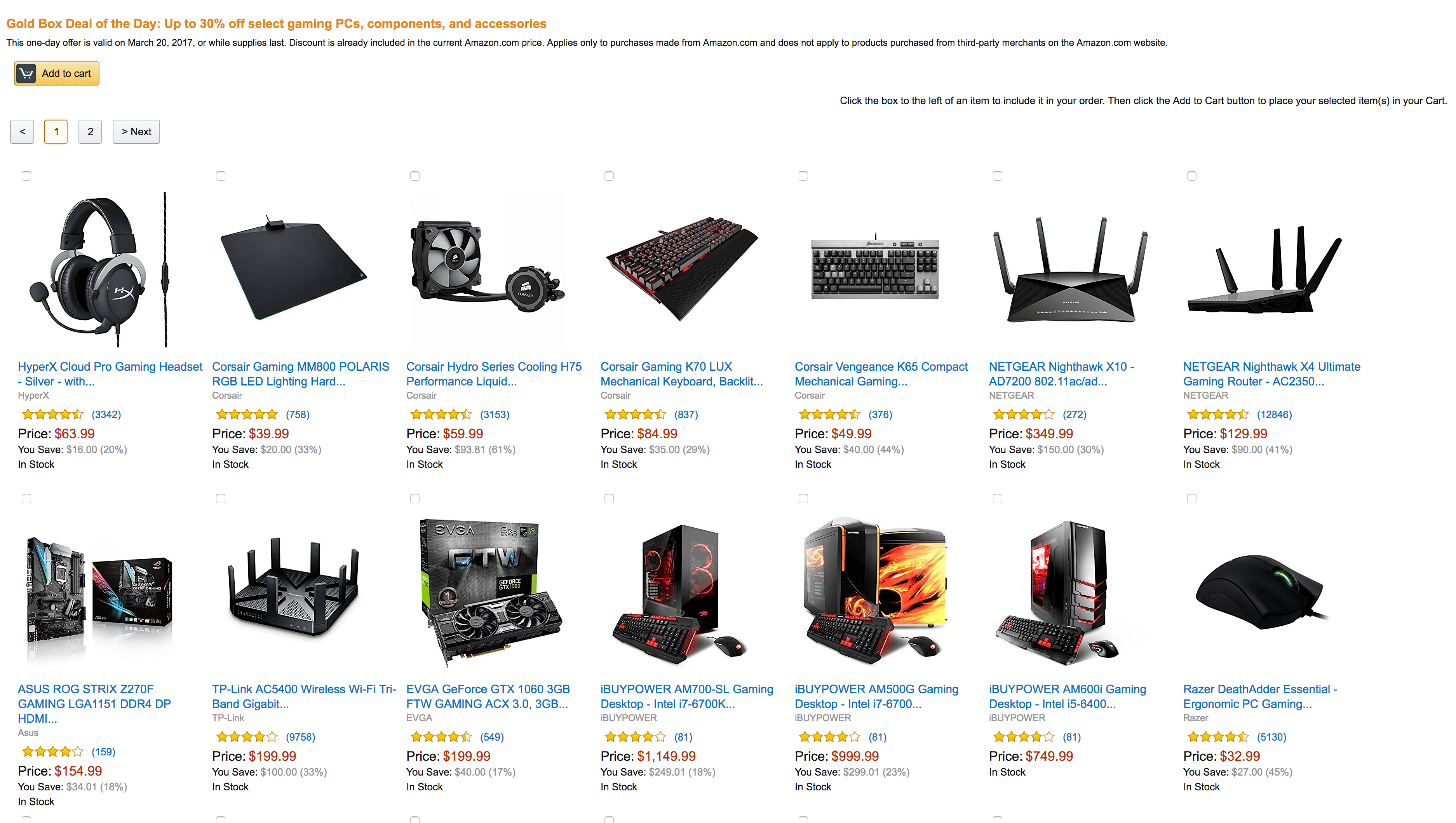 Amazon 1Day Gaming Accessories Sale Razer DeathAdder Mouse 33, MIMO