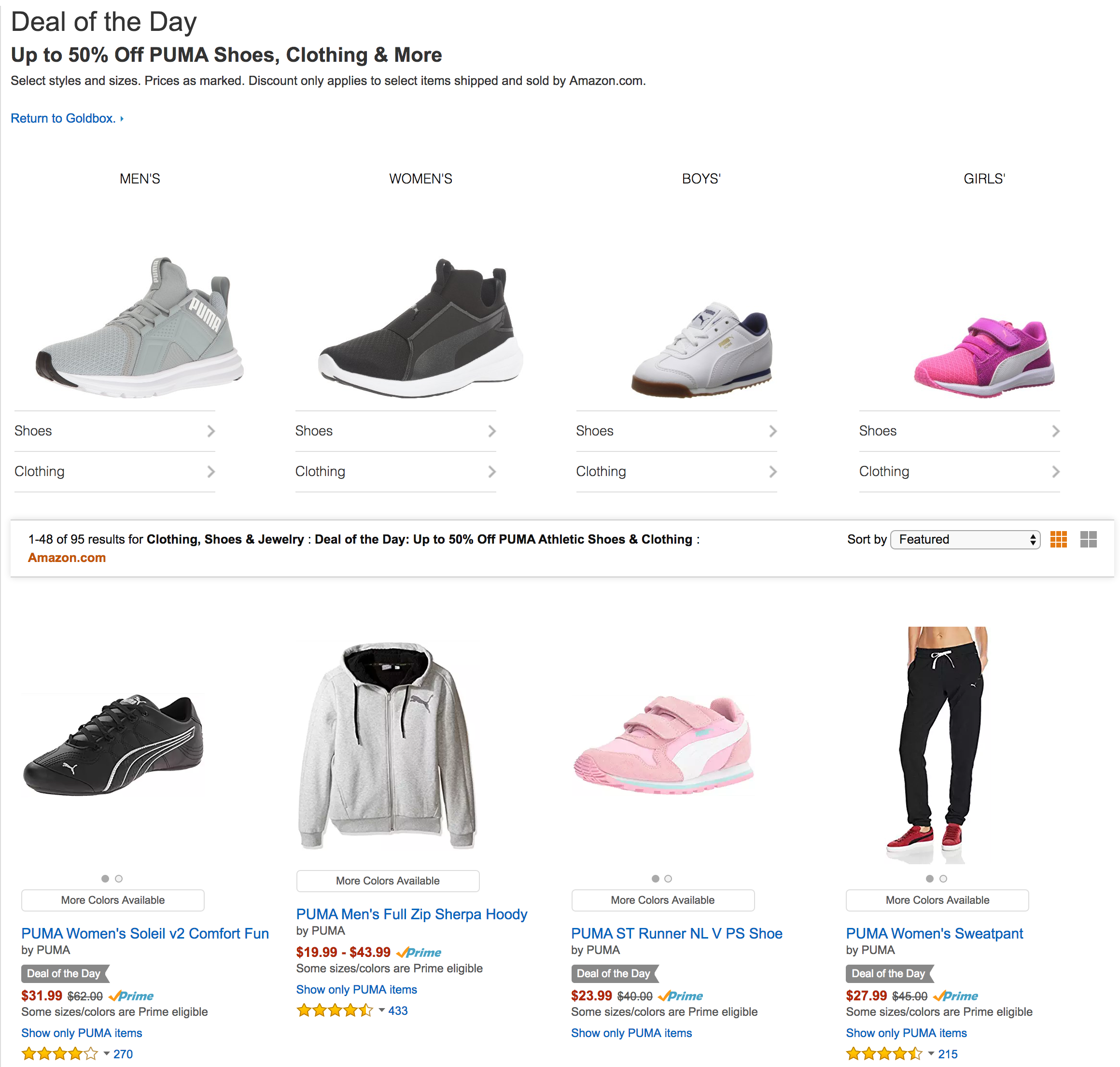 puma shoes amazon 50 off