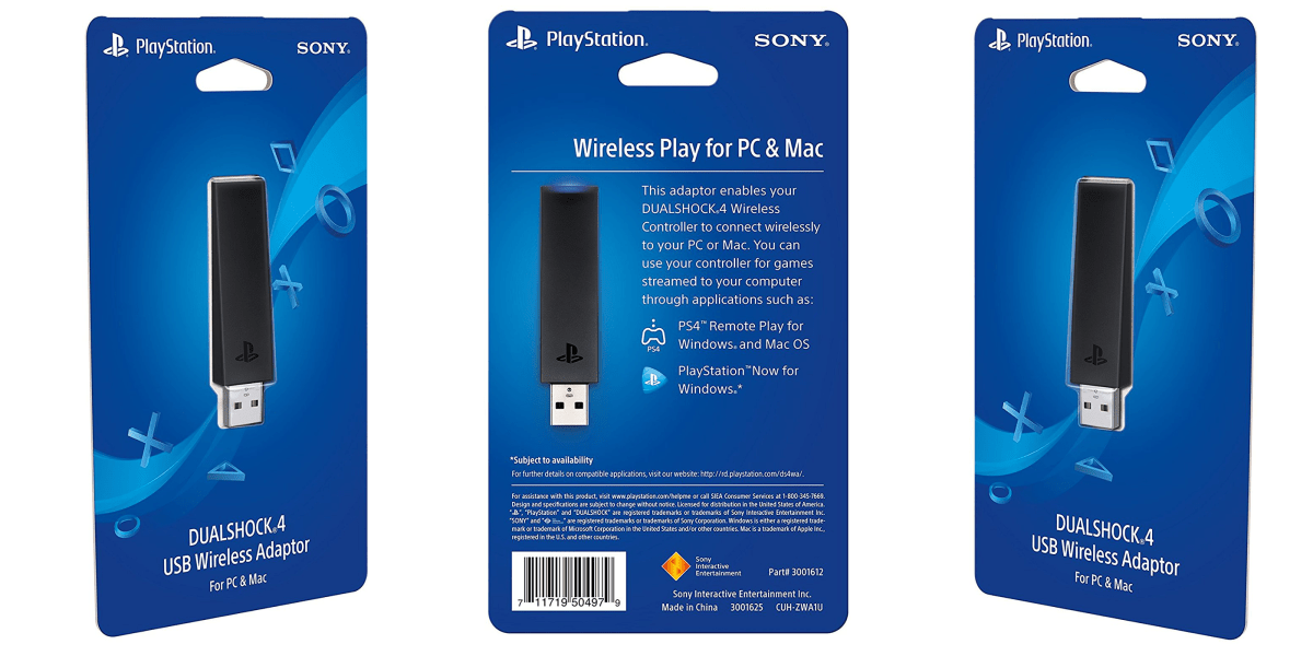 Use your PS4 DualShock controller on your Mac & PC the Sony USB Wireless Adaptor: $14 Prime shipped (Reg. $20+)