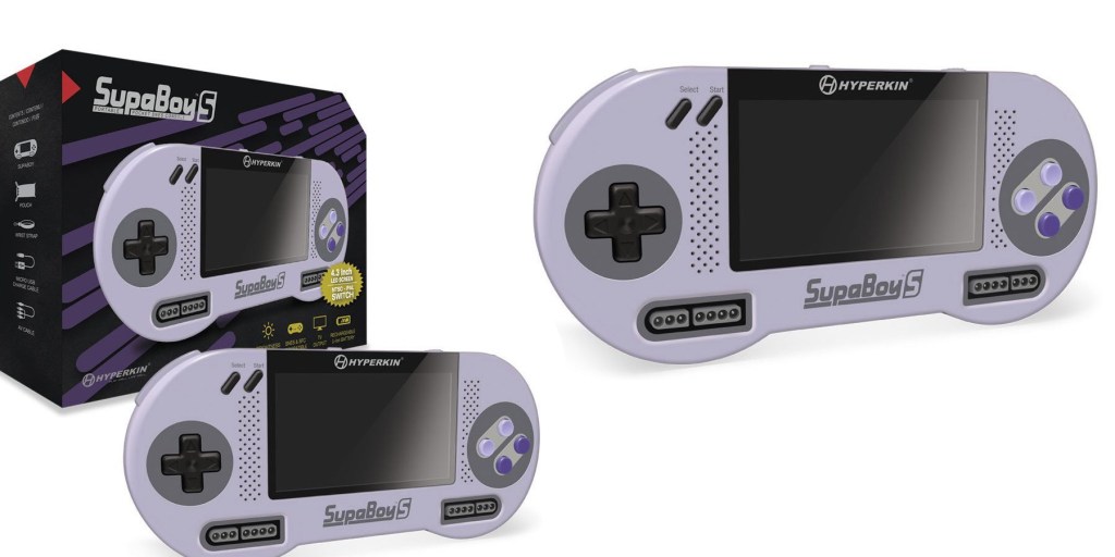 The SupaBoy SNES handheld has 10-hours of battery life and can