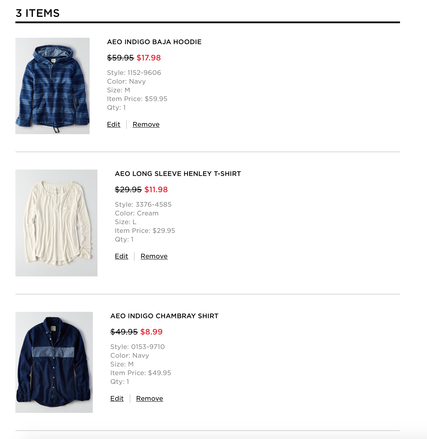 American Eagle has an extra 50-60% off clearance items