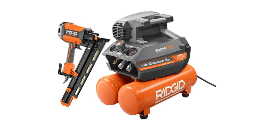 Save up to 45% on Rigid, Ryobi, Husky compressors, nailers and more ...