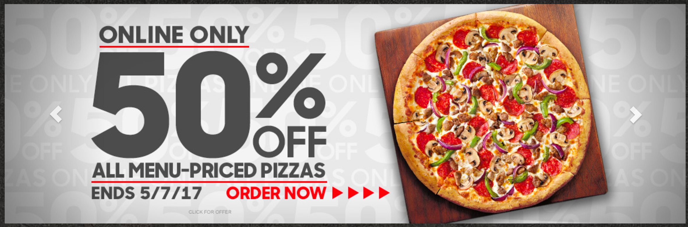 Pizza Hut offers 50% off menu-priced pies, this week only