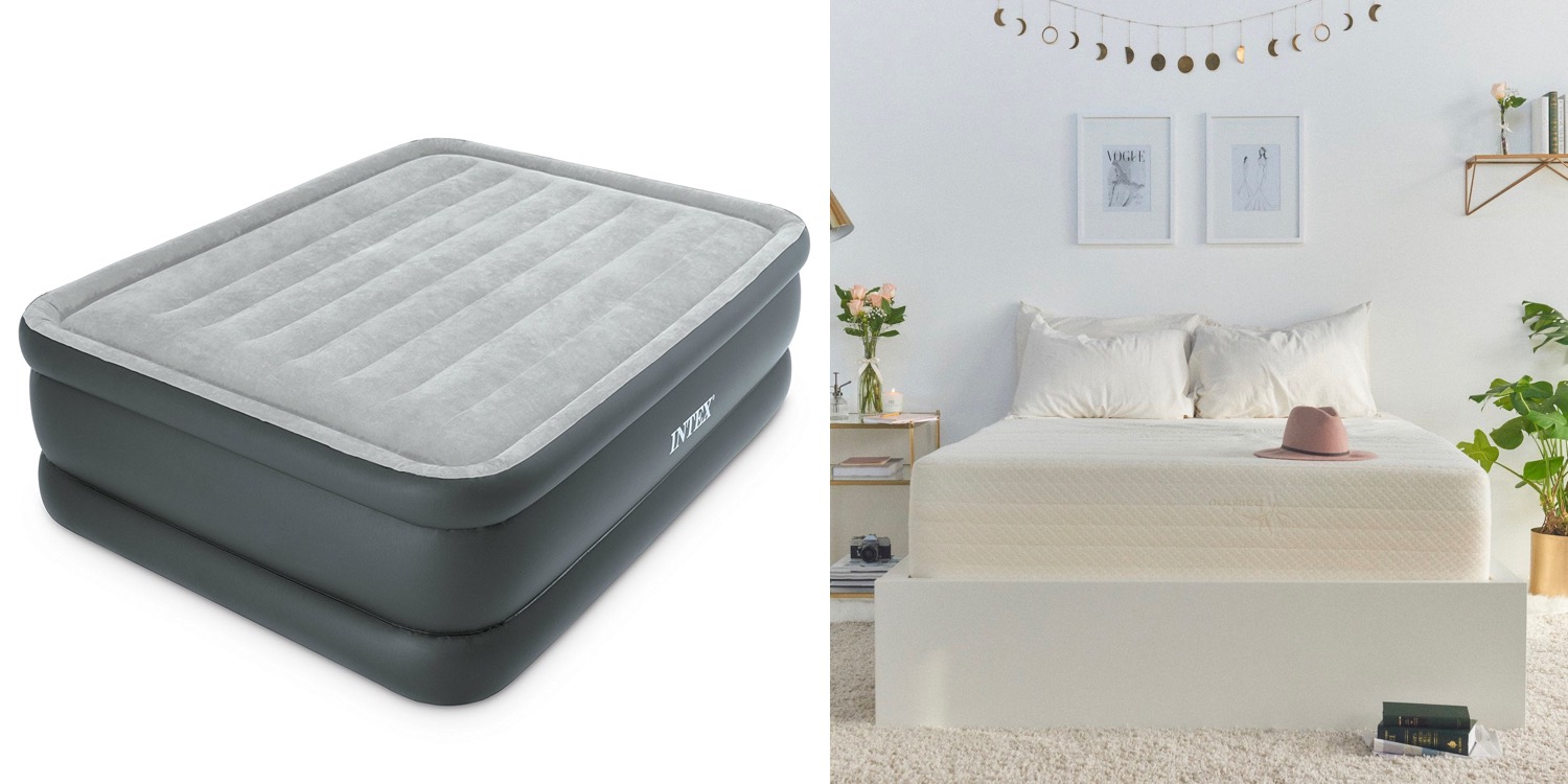Grab an Intex queensized selfinflating bed for 35 or Brentwood foam