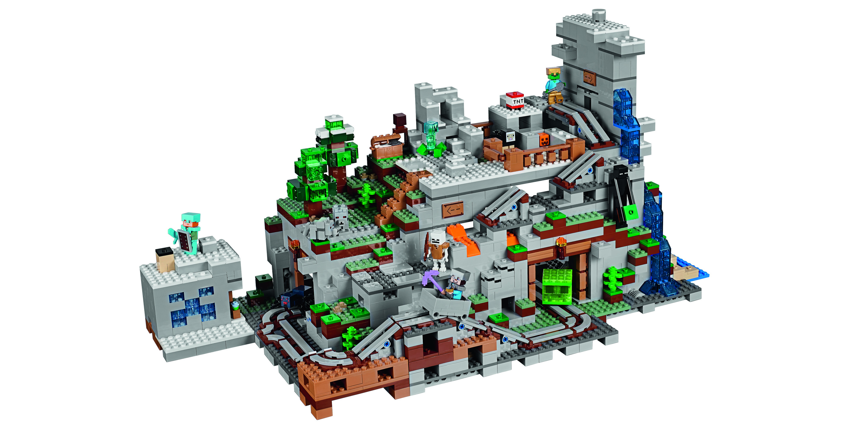 LEGO's latest is a massive 2,800-piece Minecraft Mountain Cave set