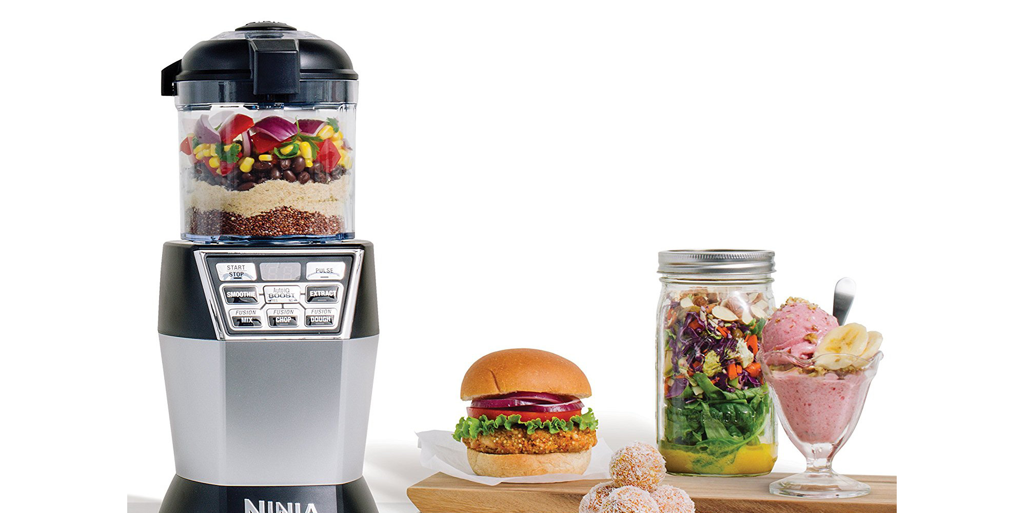 Nutri Ninja Blender Duo with Auto-iQ features timed, intelligent