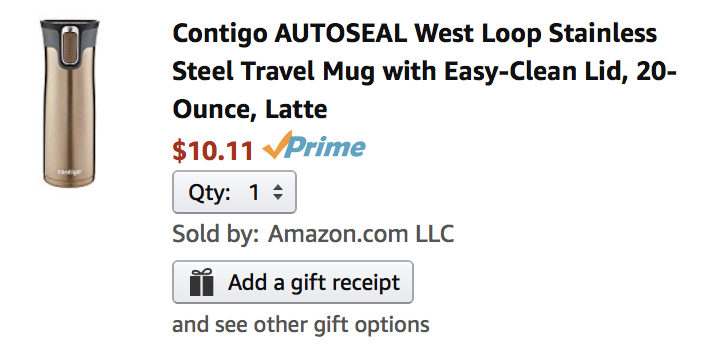 Contigo West Loop AUTOSEAL Travel Mug, 20 oz, Latte, Stainless