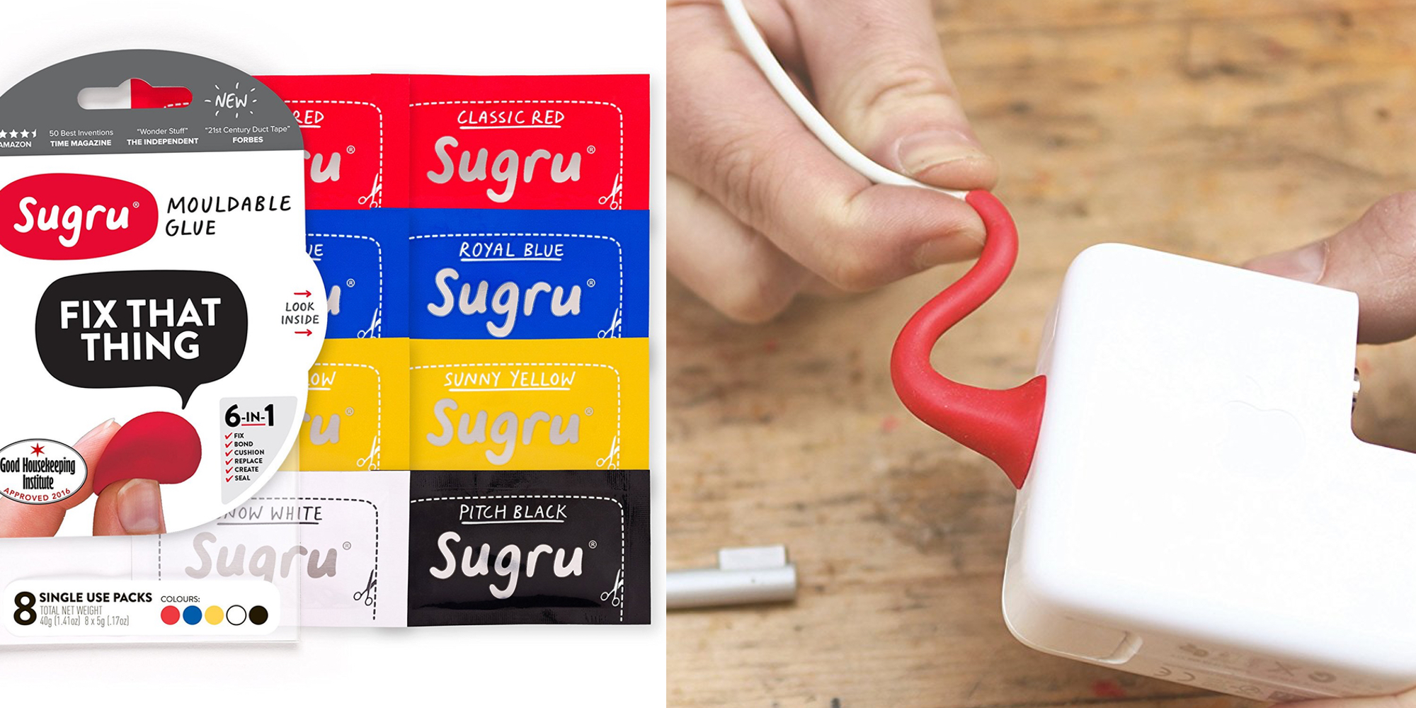 Sugru Moldable Glue multi-color 8 pack for $13 (Reg. $22)