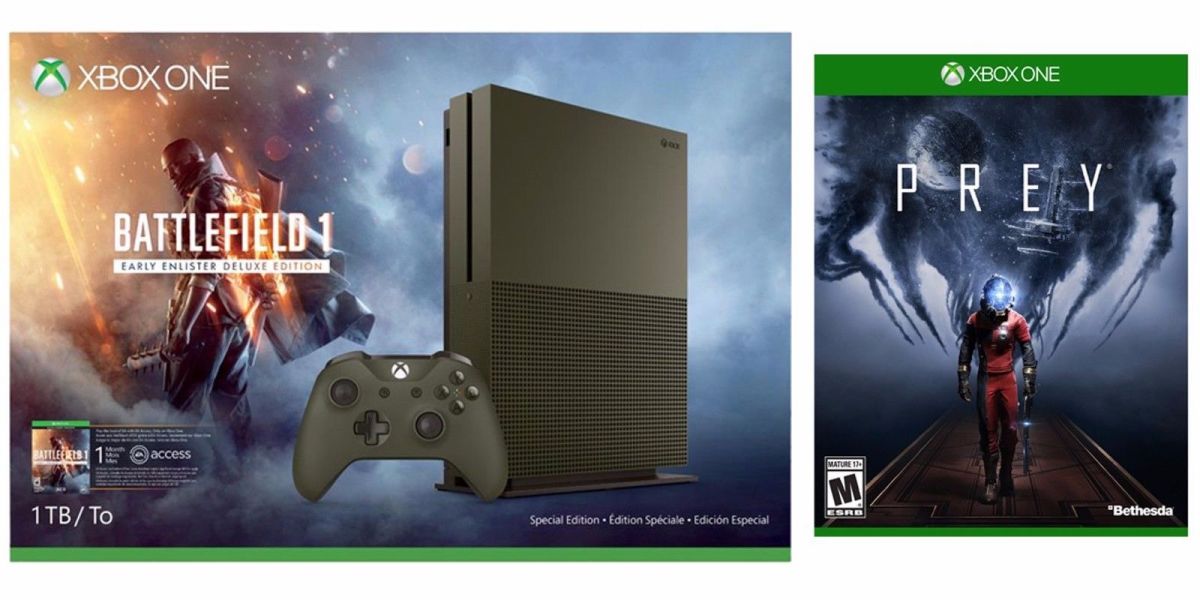 Xbox One S 1TB Battlefield 1 SE Bundle + Prey $290, more