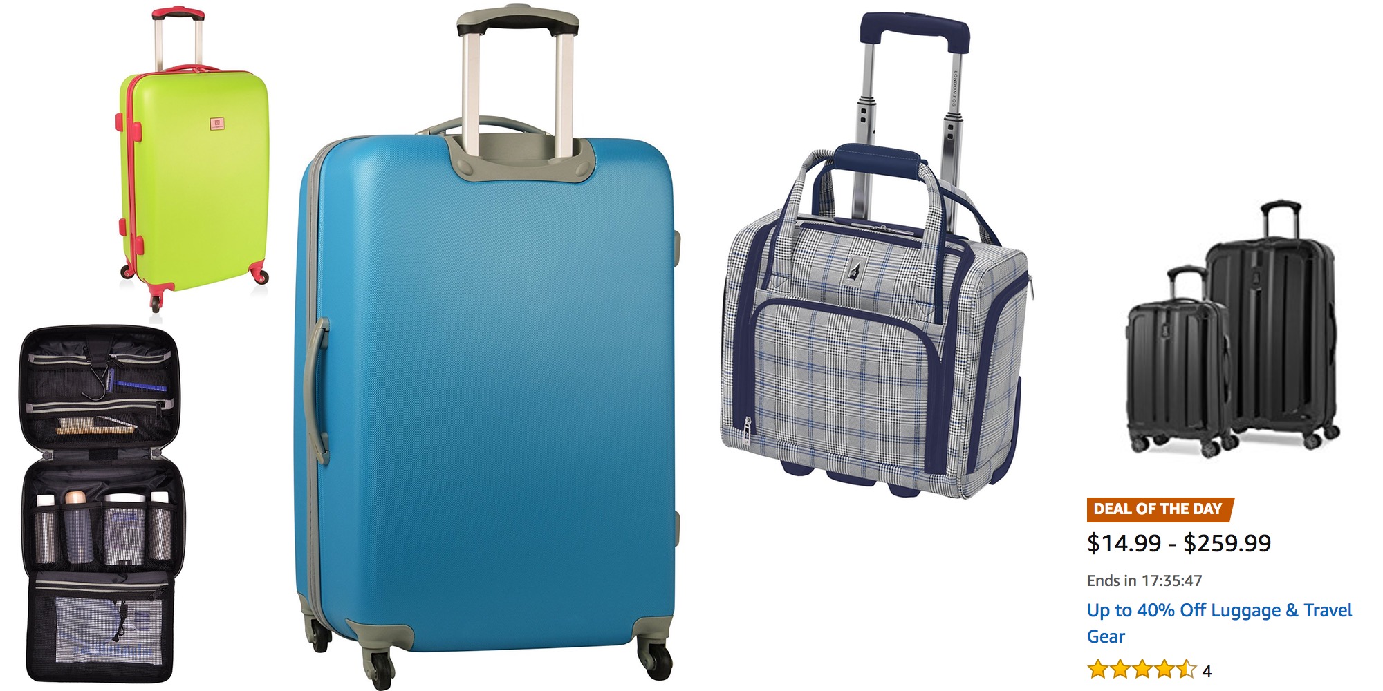 Upgrade to 1st class luggage for summer travel, Amazon Gold Box