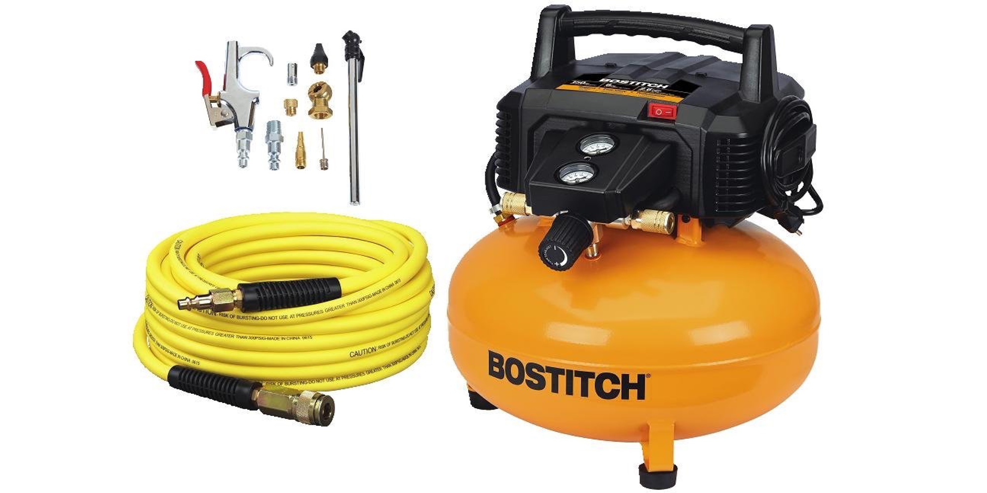 BOSTITCH 6Gallon Air Compressor Kit 99 shipped (Reg. 170), today