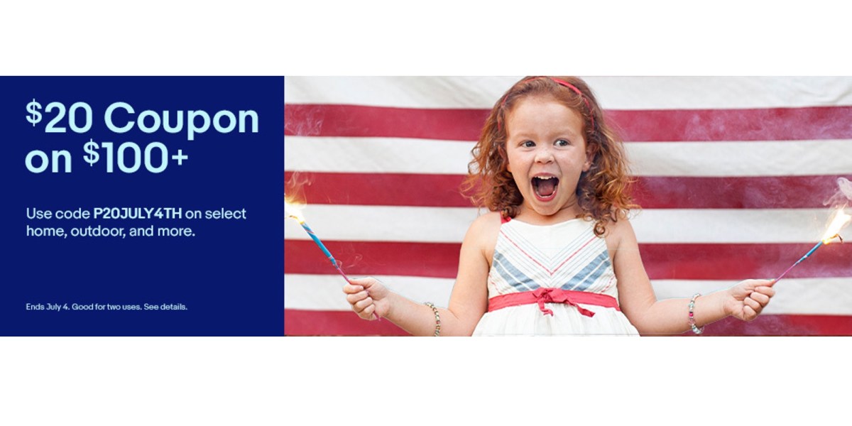 eBay offers 20 off orders of 100+ for the 4th of July patio