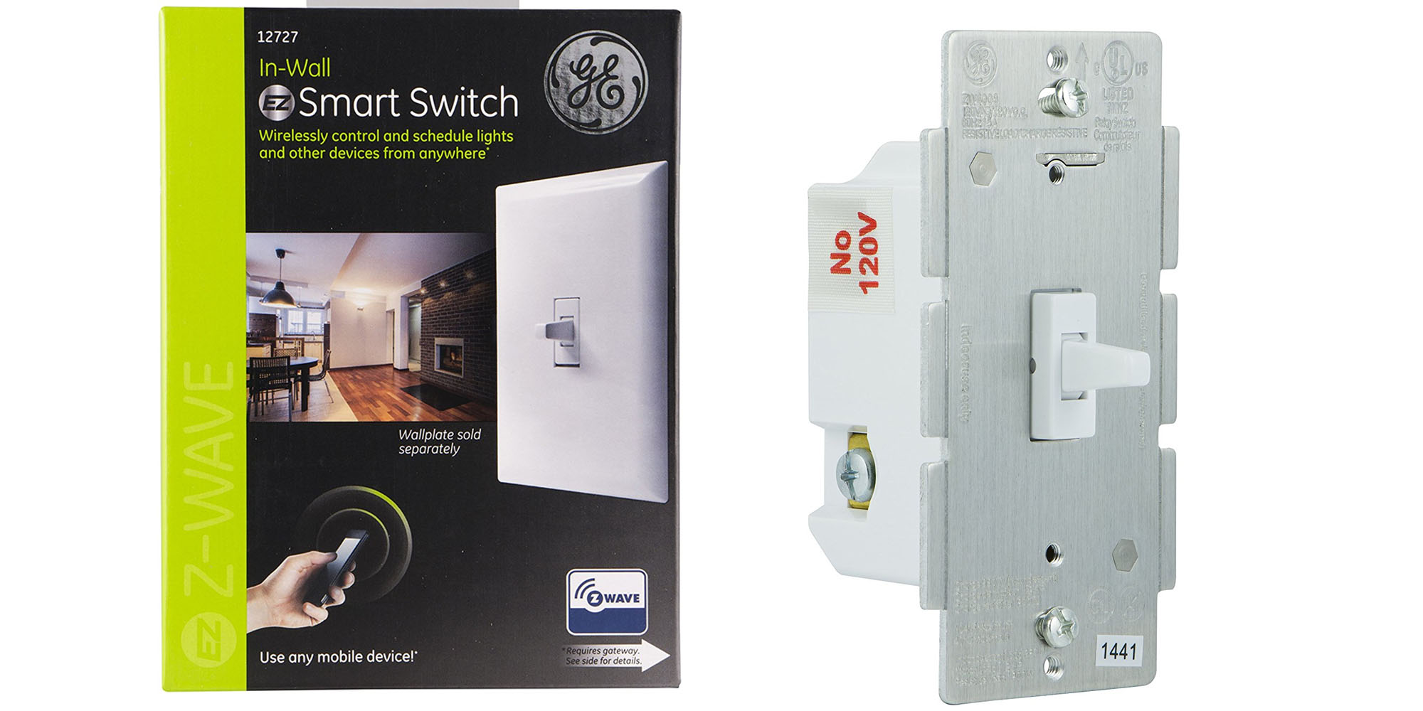GE ZWave InWall On/Off Switch w/ Alexa support for 25 (Reg. 35