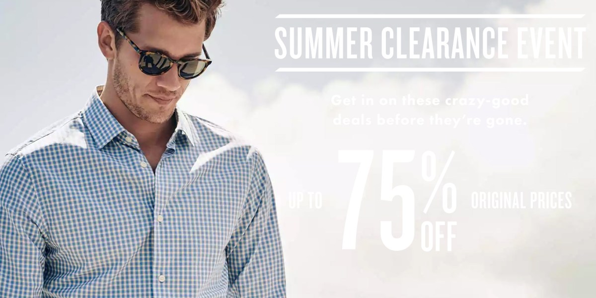 Banana Republic Factory takes up to 75% off with its Summer Clearance Sale
