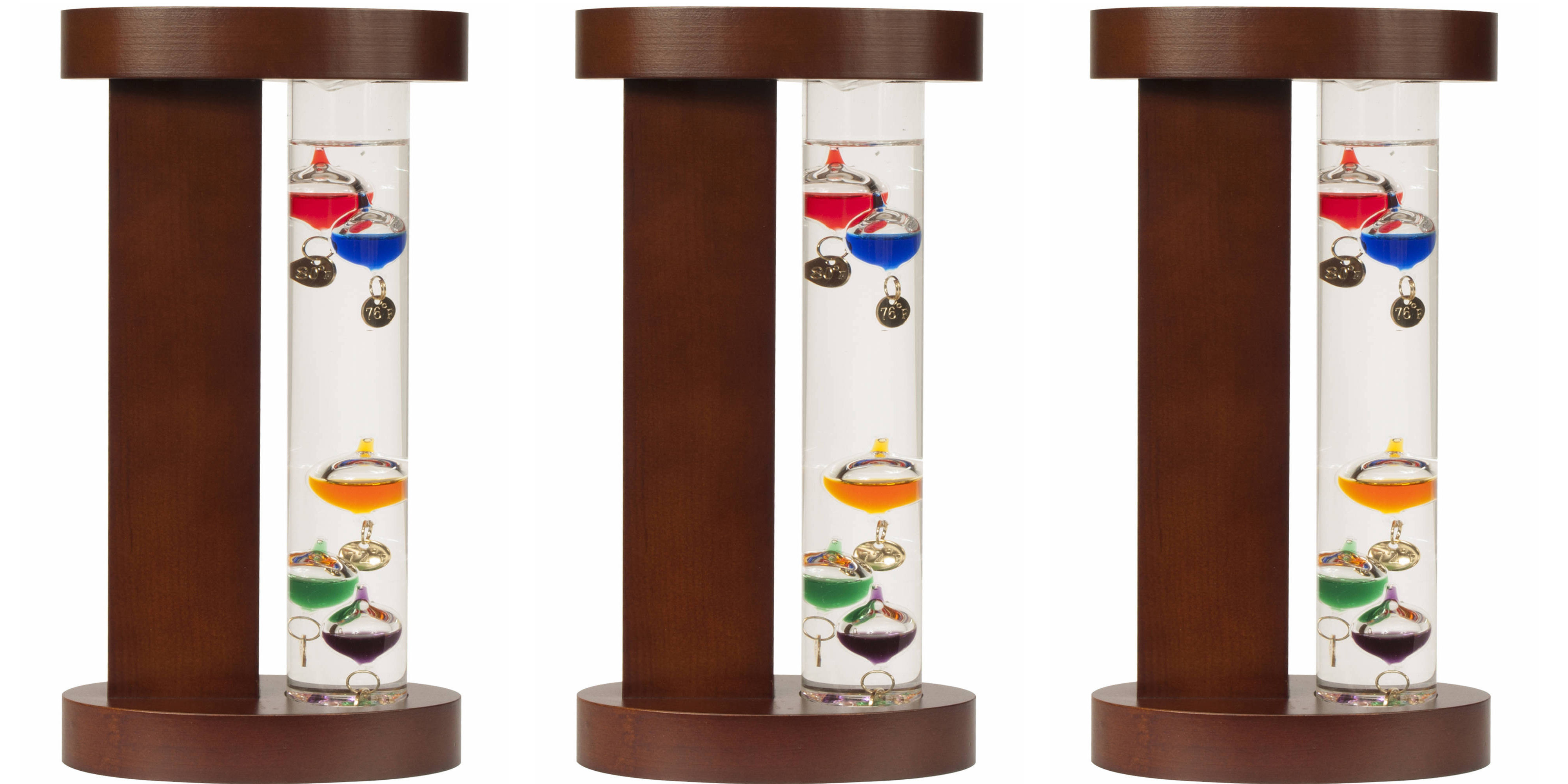AcuRite Galileo Thermometer with decorative wood stand now just 5 at