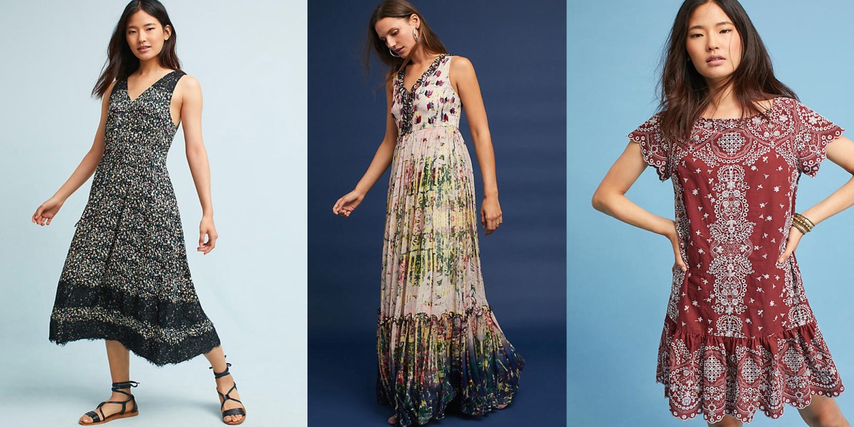Anthropologie takes 20% off dresses and jewelry for the end of summer
