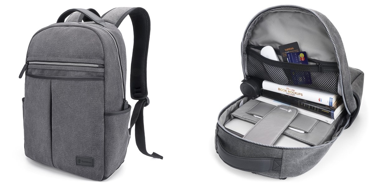 Tomtoc 15-inch Canvas MacBook Backpack for $15 Prime shipped (Reg. $32)