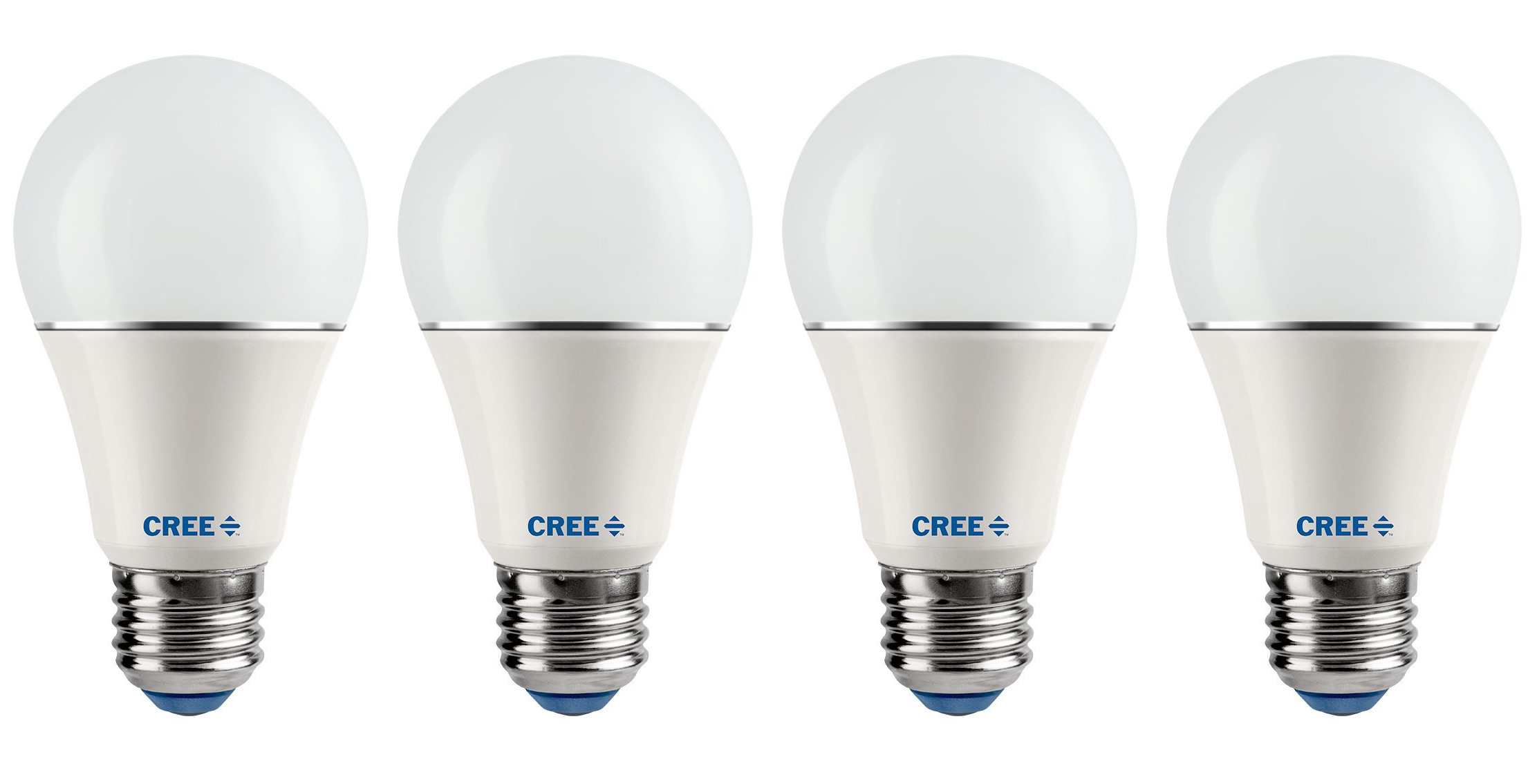 Amazon offers a 4pack of Cree 60W Dimmable LED Light Bulbs for 8