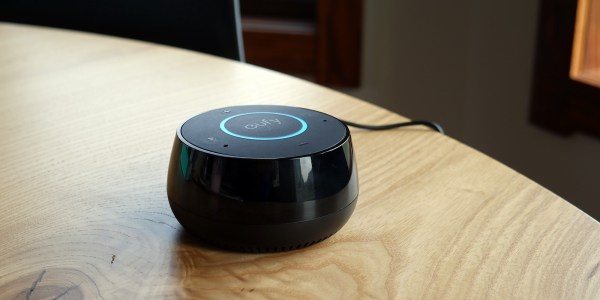 Eufy Alexa speaker in kitchen