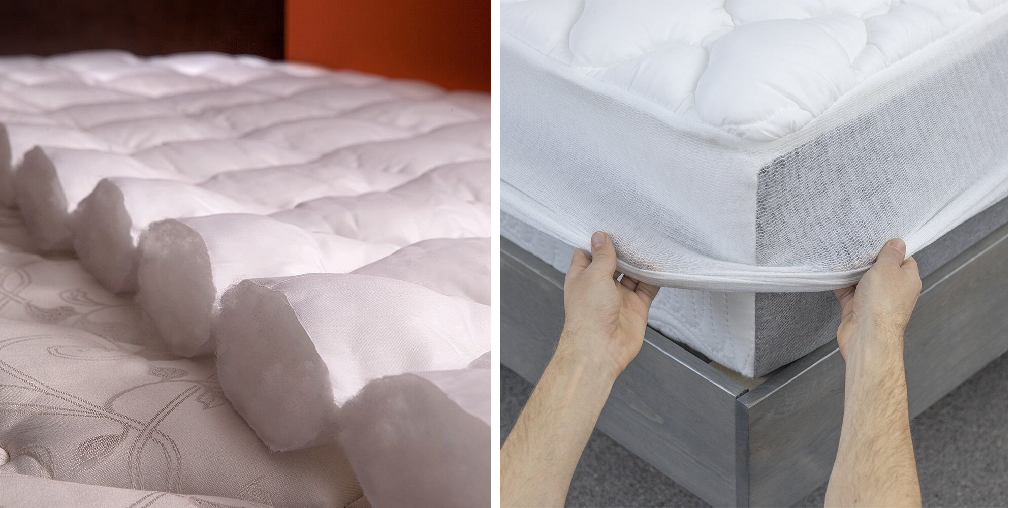 plush mattress topper baffle box shredded foam