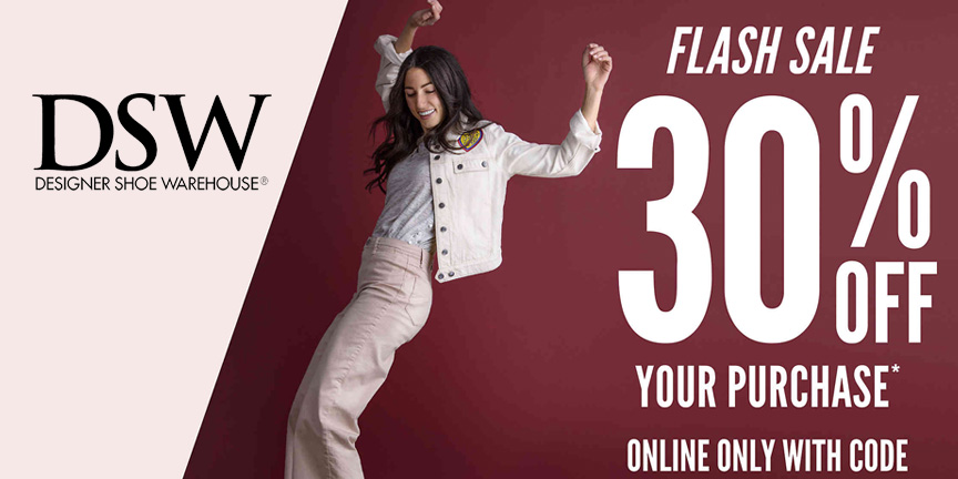 DSW Flash Sale takes 30% off sitewide 