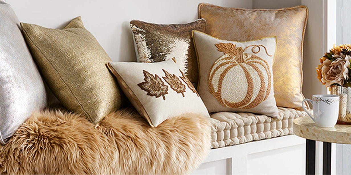 glam pumpkin pillow