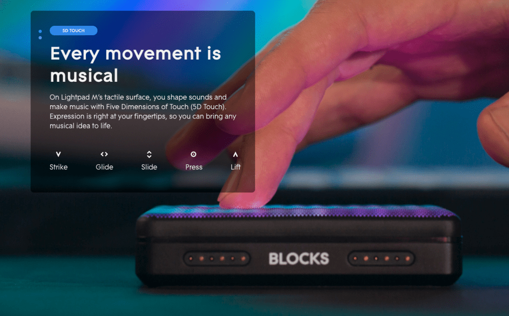 ROLI brings new 5D touch surface controller to its modular Blocks system