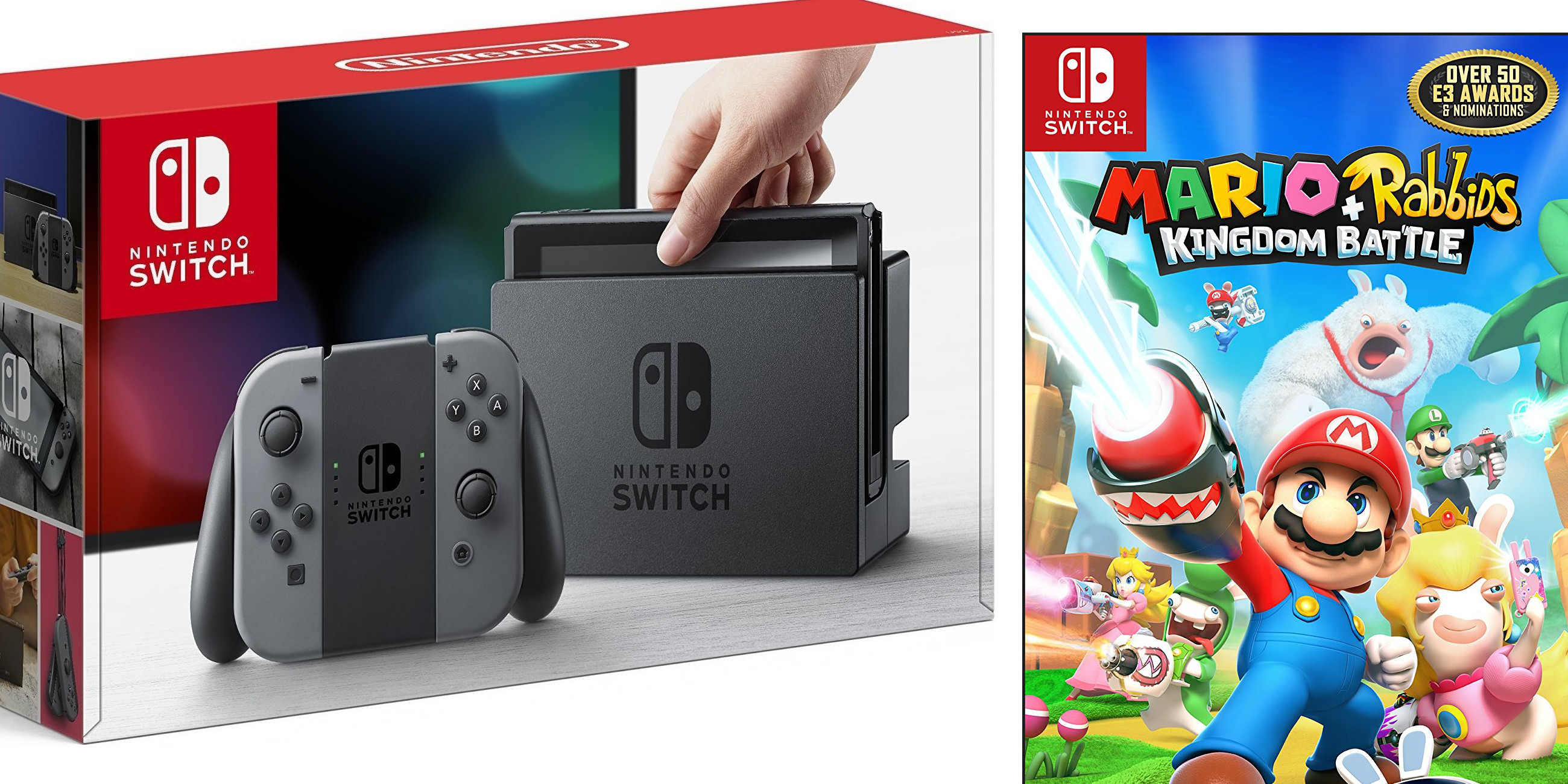 Nintendo Switch w/ Mario + Rabbids, 64GB microSD, Dock, more: $330 ...