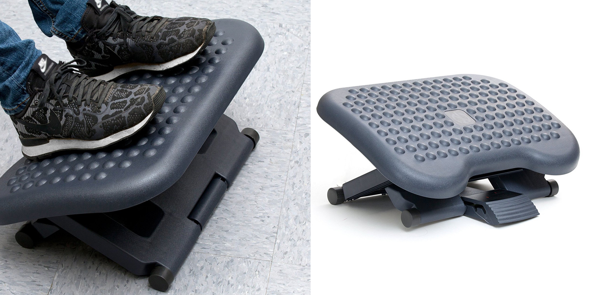 Mind Reader Ergonomic Foot Rest, Height Adjustable Non-Slip