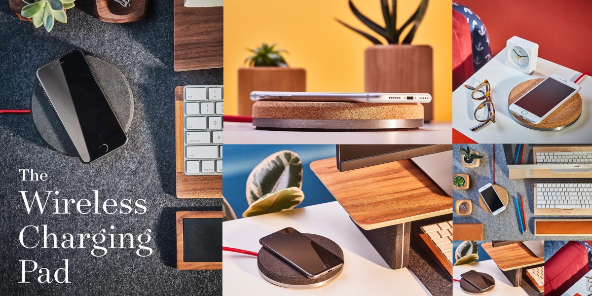 Grovemade's new Stainless Steel & Cork Wireless Charging Pad for iPhone