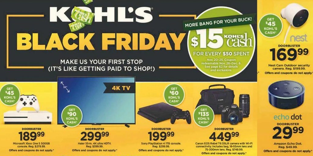 Kohl's Black Friday Ad Breaks Cover With Fantastic Deals On Google Home  Hub, Xbox One X, Echo Dot