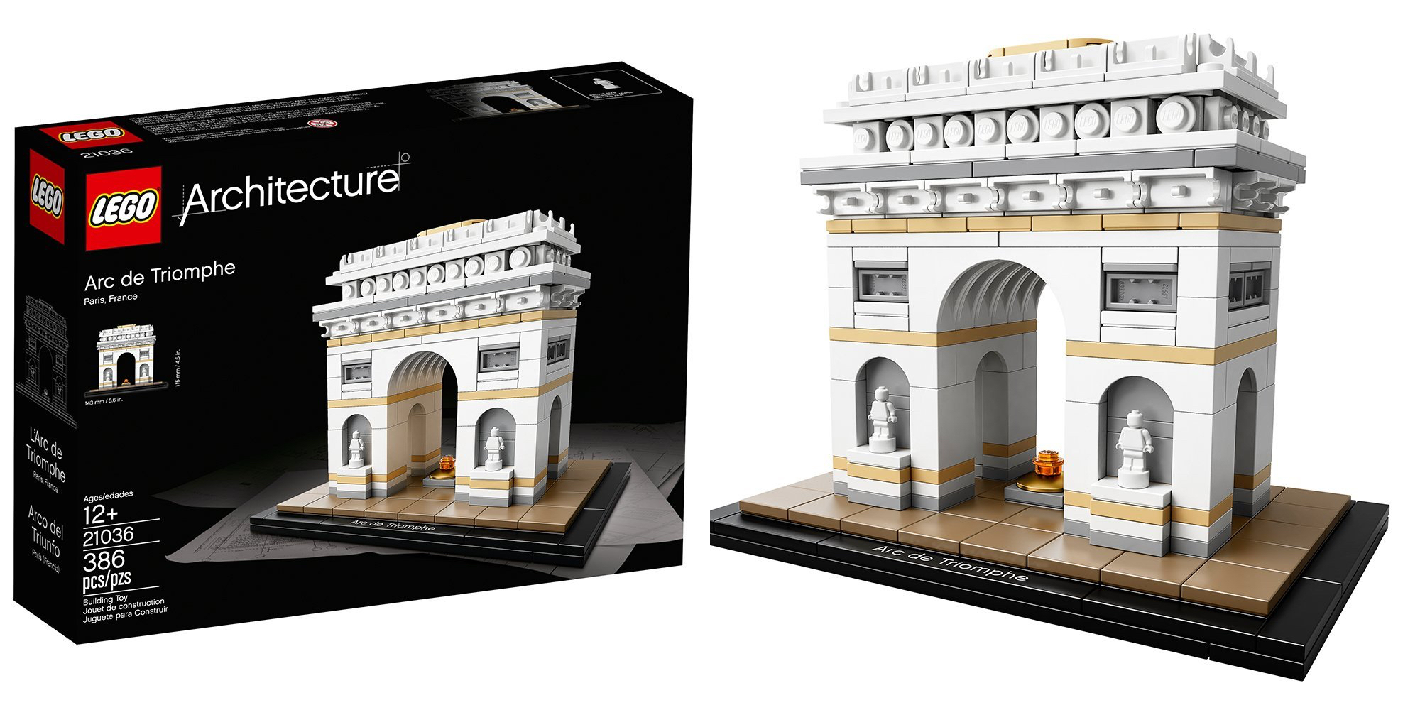 21036 LEGO Architecture Arc De Triomphe Building Kit 386 Pieces for sale online 
