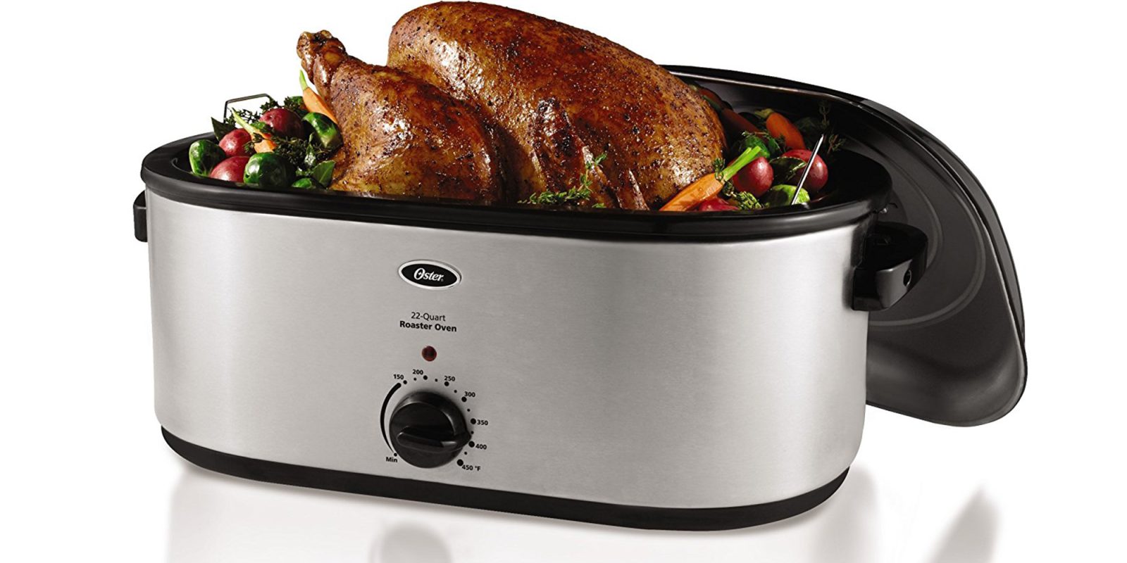 Oster's 22-Qt. roaster cooks up to a 26-Lb. turkey for Thanksgiving ...